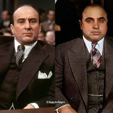 Colorized Photo Of Al Capone Vs Robert De Niro As Al Capone In The Untouchables Alcapone Robe Al Capone Robert De Niro Chicago Outfit