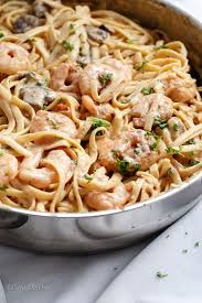 Creamy Shrimp Pasta Recipe Creamy Shrimp Pasta Italian Recipes Mushroom Recipes Pasta