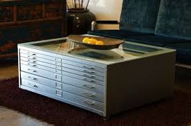 Architect S Flat File Reincarnates As Coffee Table Rehab Vintage Furniture Front Office Furniture Retro Office Furniture Vintage Steel Desk
