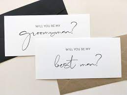 Will You Be My Groomsman Cards DL Flat Cards for Bridal - Etsy