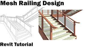 Noah's ark metal works is a premier manufacturer of aluminum, glass and steel railing systems, for both residential and commercial construction. Revit Tutorial Mesh Railing Design Youtube