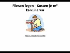 Der preis für das fliesen eines badezimmer hängt im wesentlichen. Video Fliesen Legen Kosten Je M Kalkulieren