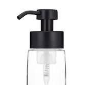 Large Glass Foam Soap Dispenser with Black Pump