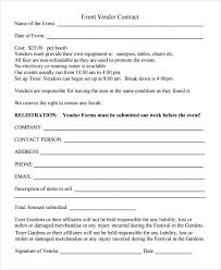 Vendor Registration Form Template Vendor Application Template 12 Vendor Events Registration Form Registration Form Sample