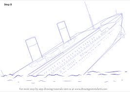 how to draw titanic sinking (boats