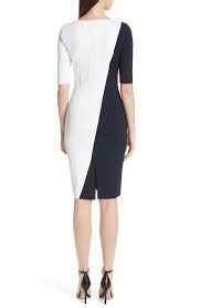 St John Collection Colorblock Luxe Sculpture Knit Dress Nordstrom Dresses Knit Dress Career Wear