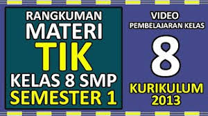 Materi tik kelas 10 semester 2 kurikulum 2013 pdf. Rangkuman Materi Tik Kelas 8 Smp Semester 1 Kurikulum 2013 Youtube
