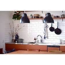 nyスタイルがお手本 サブウェイタイルの素敵空間 インテリア リビング キッチン キッチンアイデア