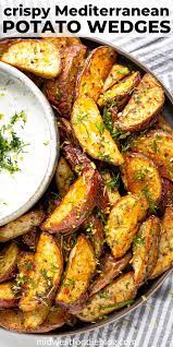 Greek Potato Wedges Recipe Greek Potatoes Greek Recipes Recipes