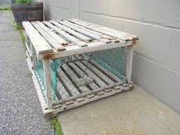 Sale Old Wooden Lobster Trap Coffee Table Nautical Maine Coffee Table Maine Decor Marine Decor