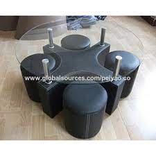 4.4 out of 5 stars. China Leather Glass Round Coffee Table Set With 4 Stools On Global Sources Coffee Table Set Round Coffee Table Glass Coffee Table