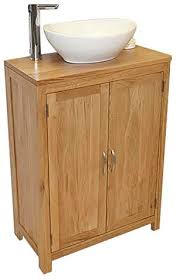 Cloakroom vanity units slimline & small vanity units fast delivery discounted prices 400,000+ happy customers buy online call 0191 303 7771 Slimline Solid Oak Cloakroom Vanity Unit With Choice Of Basin 518 Amazon Co Uk Kitchen Home