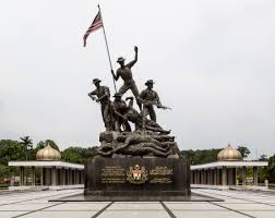 Elevated to the height of 15 meters (49.21 feet), tugu negara is identified as the largest freestanding bronze sculptures grouping in the world. National Monument Malaysia Wikipedia