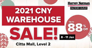 Shopping in malaysia, contact details, email, opening hours, maps and gps directions to harvey norman citta mall. 8 11 Jan 2021 Harvey Norman 2021 Cny Warehouse Sale At Citta Mall Everydayonsales Com