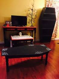 Coffin Table W Spider Webs Etsy In 2020 Decor Goth Home Decor Room Decor