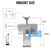 Roof Solar Panel Mounting Bracket Kit for 1-4 Pieces of Solar Panels