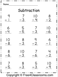 This worksheet includes two different types of subtraction method so that students can easily understand and solve. Free 1st Grade Subtraction Worksheets 1 Digit Free4classrooms