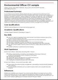 A cv, which stands for curriculum vitae, is a document used when applying for jobs. Environmental Officer Cv Example Myperfectcv