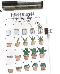 Here Is A Plant Edition Of The Step By Step Tutorial Series I Ve Decided To Do Base Bullet Journal Doodles Bullet Journal Inspiration Bullet Journal Writing