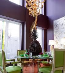 Modern purple velvet diamond tufted accent leisure dining side chairs metal legs for living room (set of 2) by clihome. 15 Purple Dining Room Ideas Home Design Lover