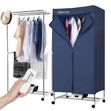 Clothes dryers perform the same basic function but there are still varieties to choose from when it comes to heat source, styles, material and features. Sancusto Electric Clothes Dryer Machine Heated Clothes Airers Clothes Drying Rack Indoor 15kg Large Capacity Double Layer Warm Air Drying Wardrobe With Remote Control For Home Laundry Dorms 1000w Buy Online In