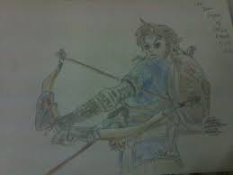 Quick ballpoint pen drawing sketch of link from the new game on nintendo switch legend zelda. Link From The Legend Of Zelda Breath Of The Wild Drawing Amino