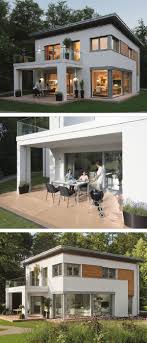 Einfamilienhaus Modern Mit Flachdach Architektur Pergola Terrasse Haus Bauen Fertighaus City Life 700 Passivhaus Von Einfamilienhaus Haus Bauen Architektur
