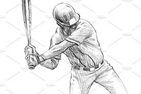 Baseball Bat Drawing Black And White Sketchy Baseball Drawing Set In 2020 Baseball Drawings Drawing Set Drawings