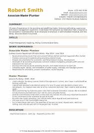You can apply for a license after completing an apprenticeship, or you can continue education to become a master plumber. Master Plumber Resume Samples Qwikresume