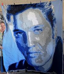 How to resize a C2C crochet pattern with a picture to fit a 40x60 inch  blanket?