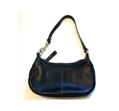 Coach Black And Brown Purse Vintage Coach Handbag Black Leather Demi Bag Small Coach Handbag Retro Leather Purse Evening Bag Black Leather Handbags Vintage Handbags Leather Purses