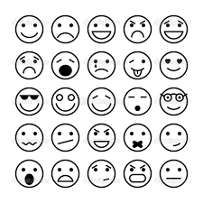 Emoji Happy Face Coloring Page Smile Icon Different Emotions Emotion Faces