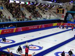 Each player on two teams slides round stones across the ice toward a target called the tee, or button, which is a fixed mark in the center of a circle. Wheelchair Curling Wikipedia