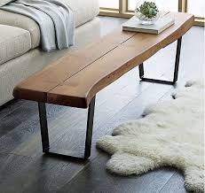 Exposed Butterfly Joints Unite Planks Of Solid Live Edge Acacia Wood In A Rustic Organic Collection That Coffee Table Coffee Table Bench Narrow Coffee Table