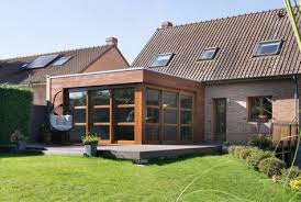 Extension De Maison En Bois Et Briques Et Idee De Veranda Extension Maison Bois Extension Maison Extention Maison