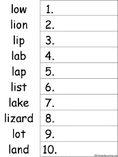 Leaning to alphabetize a list of words is one of the first skills students learn in primary. Letter L Alphabet Activities At Enchantedlearning Com