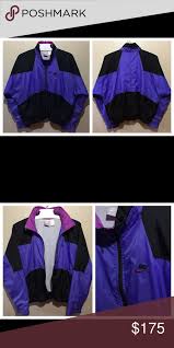 Black And Purple Bomber Jacket Vintage 80s Nike Bomber Track Jacket Track Jackets Jackets Black Bomber