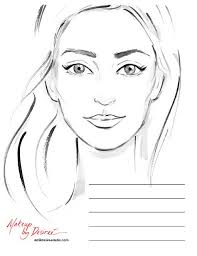 Desiree Delia Makeup Artist Face Charts Croqui De Maquiagem Face Chart Para Imprimir Sobrancelhas Desenho