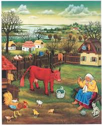 Ivan Generalic Naive Painting Cartoon Art Naive Artist
