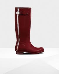Galocha Altas Hunter Outlet Online Original Tour Foldable Gloss Bota Hunter Feminina Roxo