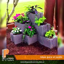 Ideas para añadir bloques de hormigon en el jardín. Jardineras Utilizando Bloques De La Pena Grupo Precasa Facebook
