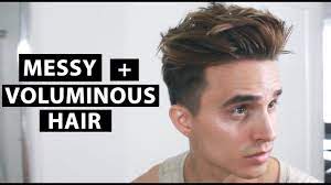 Men S Messy X2f Voluminous Hairstyle Tutorial Men S Hair 2016 Youtube Voluminous Hair Hair Tutorial Mens Messy Hairstyles