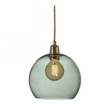 Save energy with led ceiling lights, available in different shapes and sizes to suit your home. Forest Green Blown Glass Ceiling Pendant With Gold Braided Cable