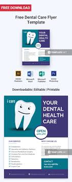 Download This Eye Catching Flyer Template To Promote Your Dental Care Services This Makes Use Of High Quality Layout Free Dental Care Dental Care Free Dental
