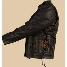 Heavy Duty Black Brando Motorcycle Distressed Leather Jackets Free Deliver In Usa Uk Canada Australia Germany France Greece Russia Alaska New York L Distressed Leather Jacket Leather Jacket Distressed Jacket