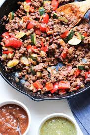 Grass Fed Ground Beef With Healthy Veggies And Delicious Spices All Saut Ground Beef Recipes Healthy Grass Fed Beef Recipes Clean Eating Grass Fed Beef Recipes