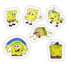 Spongebob Meme Sheet 6 Pack Sticker In 2020 Meme Stickers Cute Stickers Spongebob