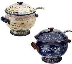 Temp Tations 3 Qt Soup Tureen With Serving Ladle Qvc Com Tureen Temptations Bakeware Baking Set