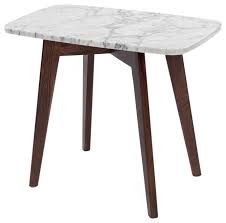 Alibaba.com offers 2,660 table legs italy products. Cima 12 X21 Rectangular Italian Carrara White Marble Side Table With Walnut Legs Midcentury Side Tables And End Tables By Homesquare Houzz