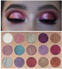 And This Super Affordable Eyeshadow Palette Has 15 Highly Pigmented Glittery Shades To Really Get Shimmer Eyeshadow Glitter Eyeshadow Palette Eyeshadow Makeup